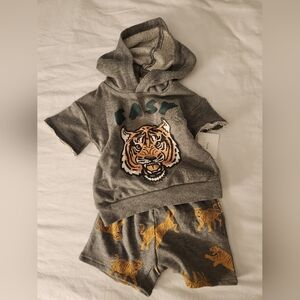 Grayson Threads Gray Tiger Kids Matching Set